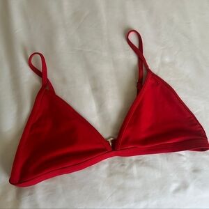 Vibrant Red Bikini Top